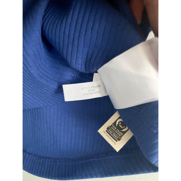 Madewell | NWT | The Tailored Crop Tank in Sleekhold | Pure Blue | Sz XS - Picture 6 of 7